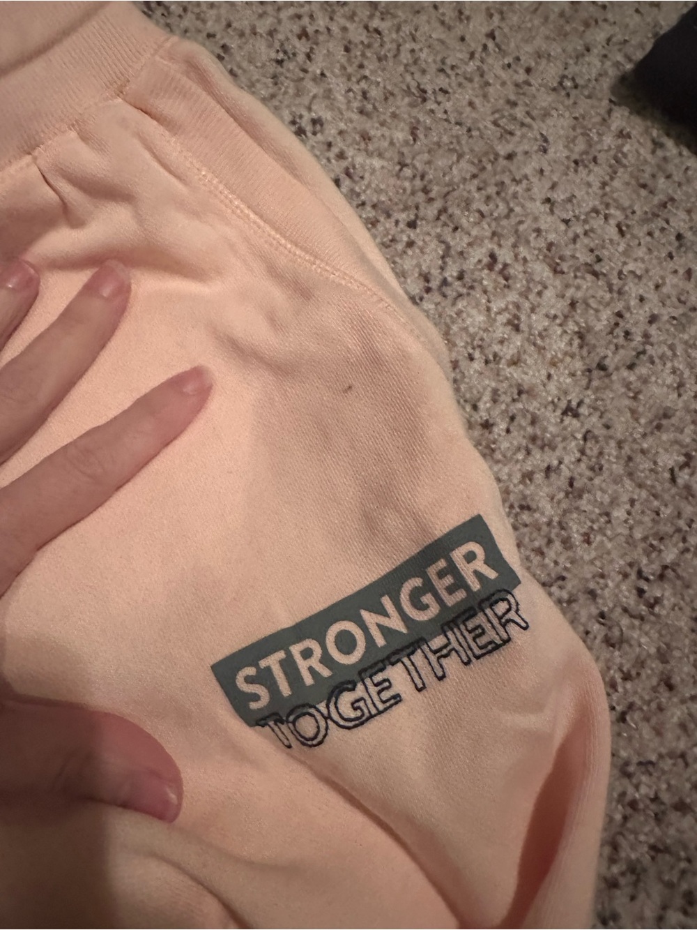 Peloton Pink Stronger Together' Graphic joggers medium nwt